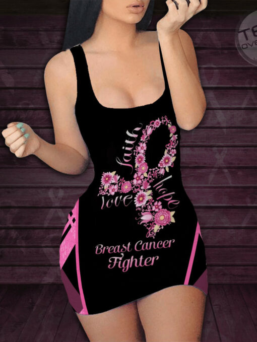 Breast Cancer Awareness Butterfly 3D Bodycon Dress