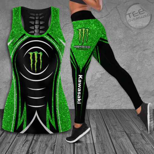 Kawasaki Racing Team 3D Hollow Tank Top Leggings S3