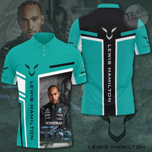 Lewis Hamilton Mercedes AMG Petronas F1 Team 3D Apparels S37 Polo