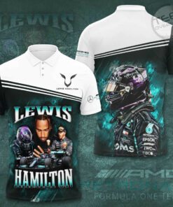 Lewis Hamilton Mercedes AMG Petronas F1 Team 3D Apparels S41 Polo