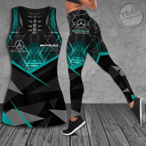 Mercedes AMG Petronas F1 Team 3D G01 Hollow Tank Top Leggings