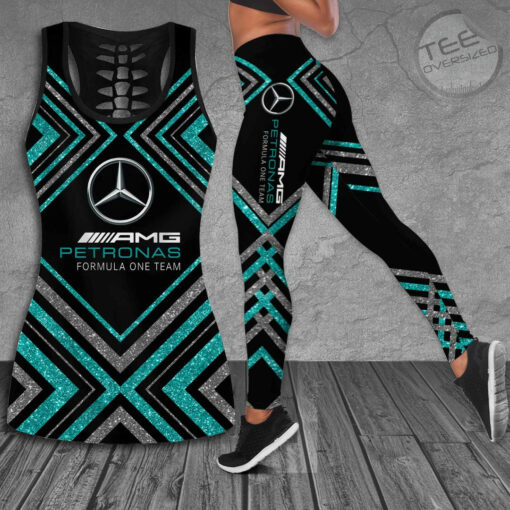 Mercedes AMG Petronas F1 Team 3D G02 Hollow Tank Top Leggings
