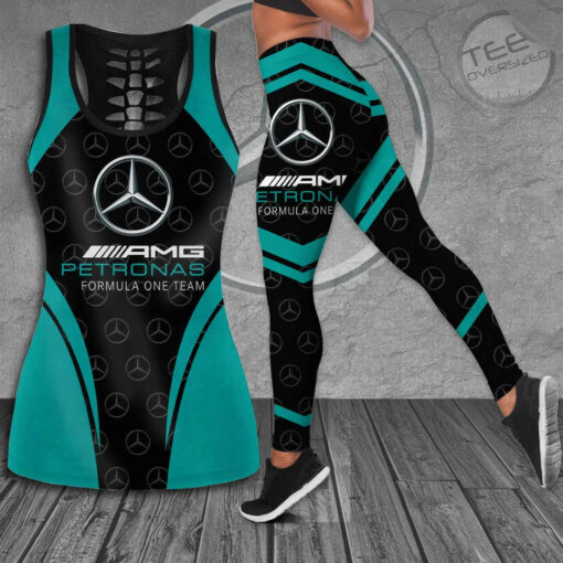 Mercedes AMG Petronas F1 Team 3D G04 Hollow Tank Top Leggings