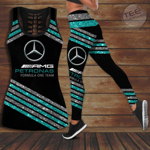 Mercedes AMG Petronas F1 Team 3D G06 Hollow Tank Top Leggings