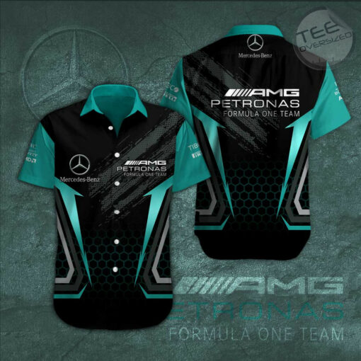 Mercedes AMG Petronas F1 Team 3D H01 Short Sleeve Dress Shirt