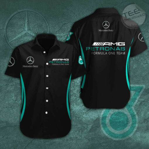 Mercedes AMG Petronas F1 Team 3D H02 Short Sleeve Dress Shirt