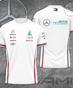 Mercedes AMG Petronas F1 Team 3D T Shirt S1 Black