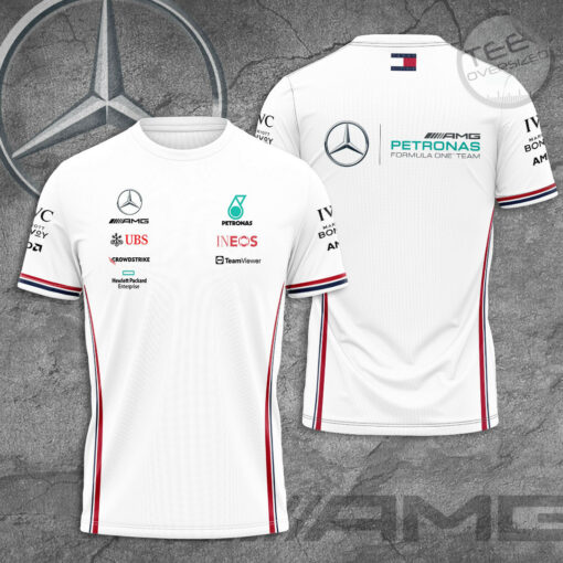 Mercedes AMG Petronas F1 Team 3D T Shirt S1 White