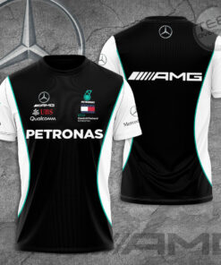 Mercedes AMG Petronas F1 Team 3D T Shirt S4 Black