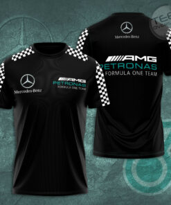 Mercedes AMG Petronas F1 Team 3D T Shirt S5 Black
