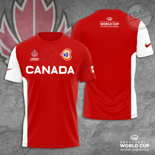 Canada Mens National Basketball Team T shirt OVS13923S5