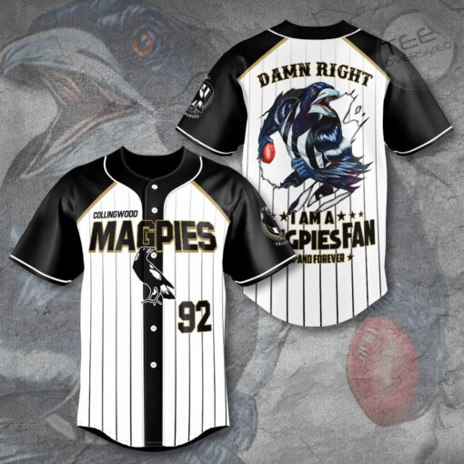 Collingwood Magpies baseball jersey OVS131123S4
