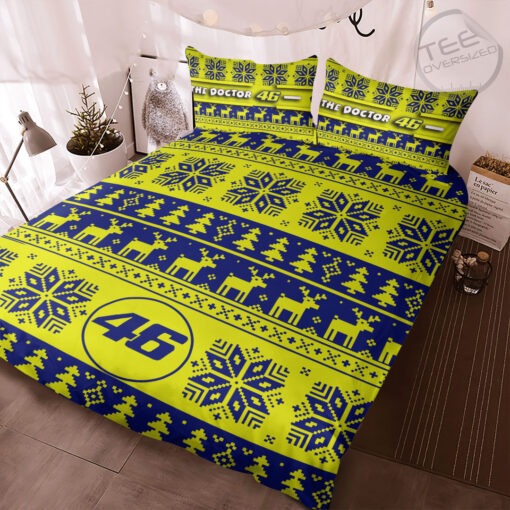 VR46 Valentino Rossi luxury Christmas bedding set OVS231023S5 img