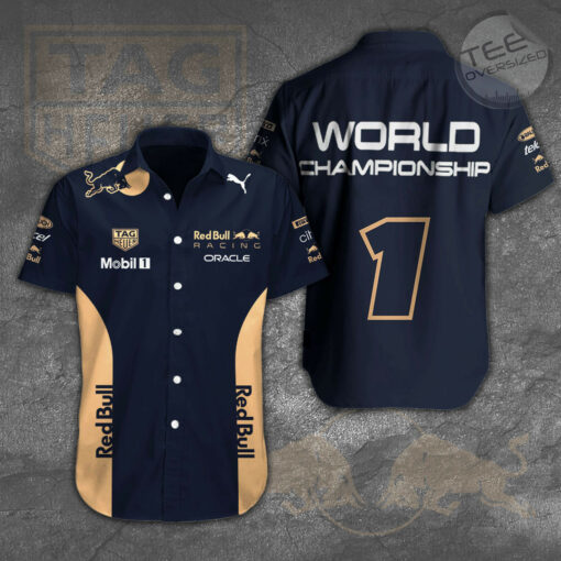 Red Bull Racing F1 Max Verstappen short sleeve dress shirts OVS0224Q