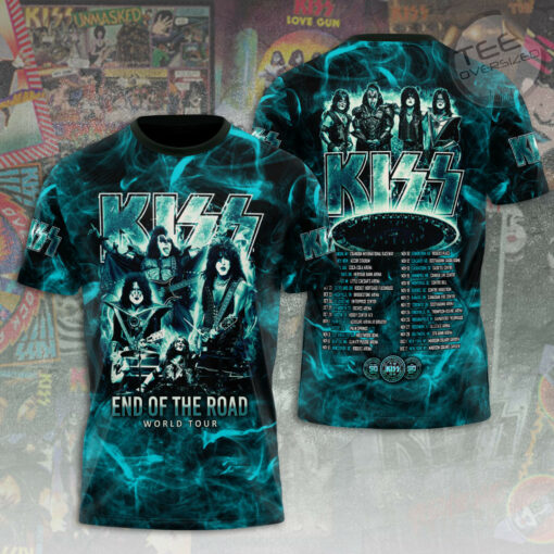Kiss Band Black Blue T shirt OVS0324ST