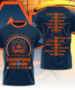 Auburn Tigers Navy T shirt OVS0424ZJ