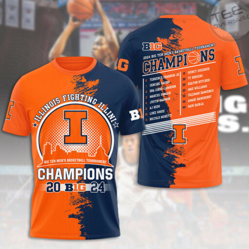 Illinois Fighting Illini T shirt OVS0424I