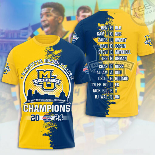 Marquette Golden Eagles Mens Basketball T shirt OVS0424A