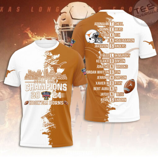 Texas Longhorns Football T shirt OVS0424B