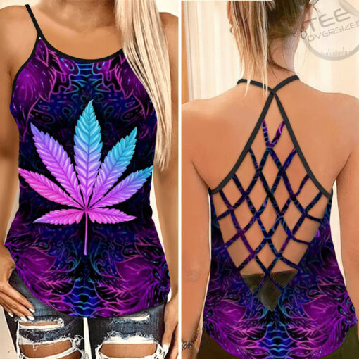 420 Just Hit It Criss Cross Tank Top OVS0624B