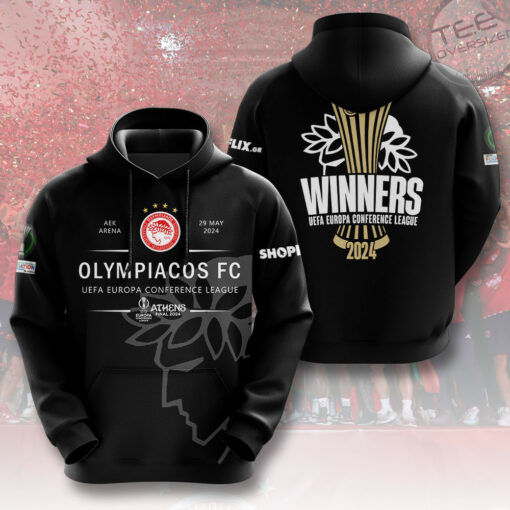 Olympiacos Black Hoodie OVS0724S