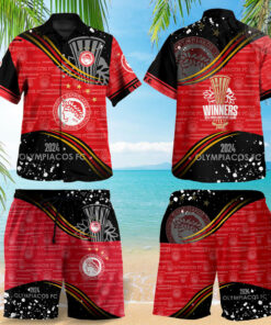 Olympiacos FC Hawaiian Shirt Hawaiian Shorts OVS0724H