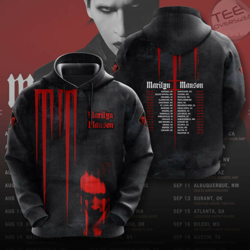 Marilyn Manson Black Hoodie OVS0824SB
