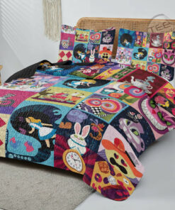 Alice in Wonderland Quilt bedding set duvet cover pillow shams OVS1024Z