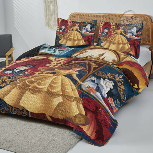 Beauty and The Beast Quilt bedding set duvet cover pillow shams OVS1024SA