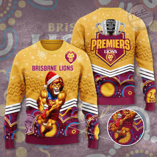Brisbane Lions ugly christmas sweater OVS1024ZC