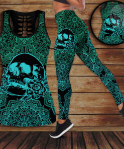 Sugar Skull Tank Top Leggings Set