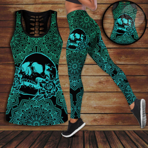 Sugar Skull Tank Top Leggings Set