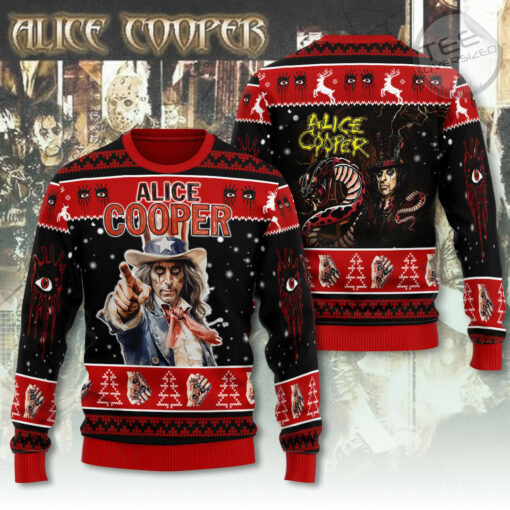 Alice Cooper ugly sweater OVERSIZEDTEE 11