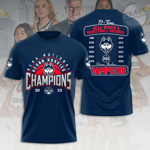 UConn Huskies Womens Basketball T shirt OVERSIZEDTEE 141