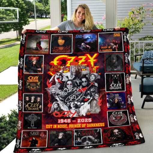 Ozzy Osbourne quilt blanket 01