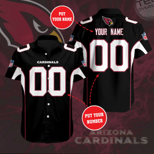Arizona Cardinals 3D Short Sleeve Dress Shirt 01