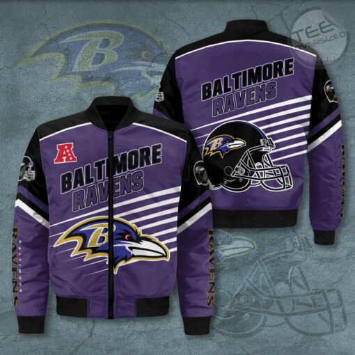Baltimore Ravens 3D Bomber Jacket 01