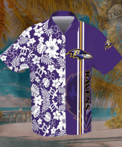 Baltimore Ravens 3D Hawaiian Shirt Hawaiian Shorts 01