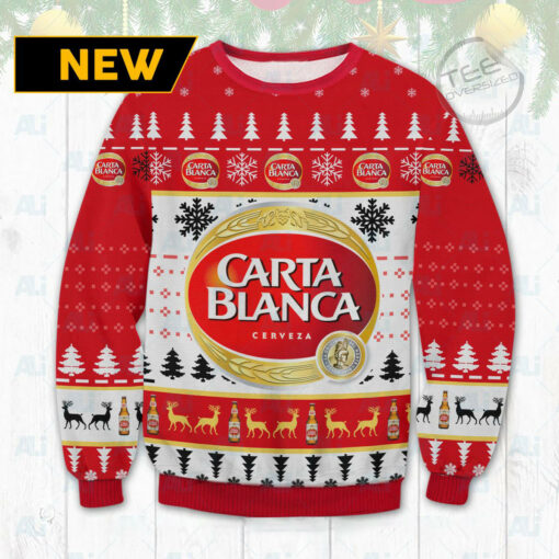 Carta Blanca Beer Ugly Christmas 3D Sweater