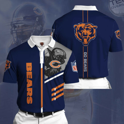 Chicago Bears 3D Polo 01