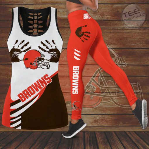 Cleveland Browns Hollow Tank Top Leggings 01