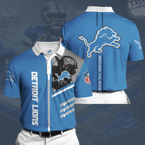 Detroit Lions 3D Polo 01