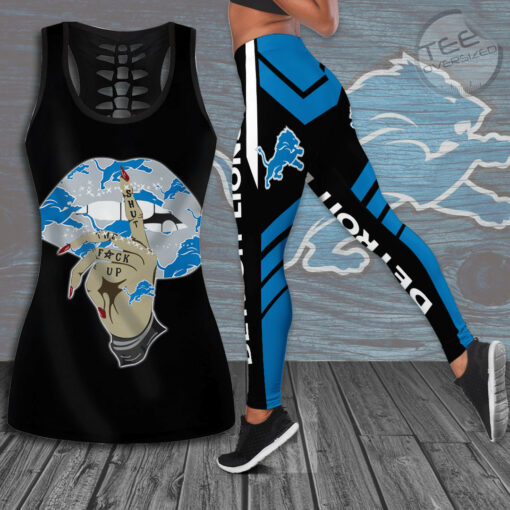 Detroit Lions Hollow Tank Top Leggings 02