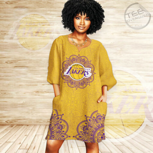 FAN designed Los Angeles Lakers LAL NBA Dashiki Dress