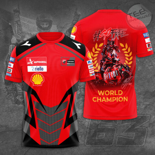 Francesco Bagnaia Go Free 3D T shirt