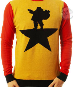 Funny Santa Hamilton Yellow Ugly Christmas 3D Sweater