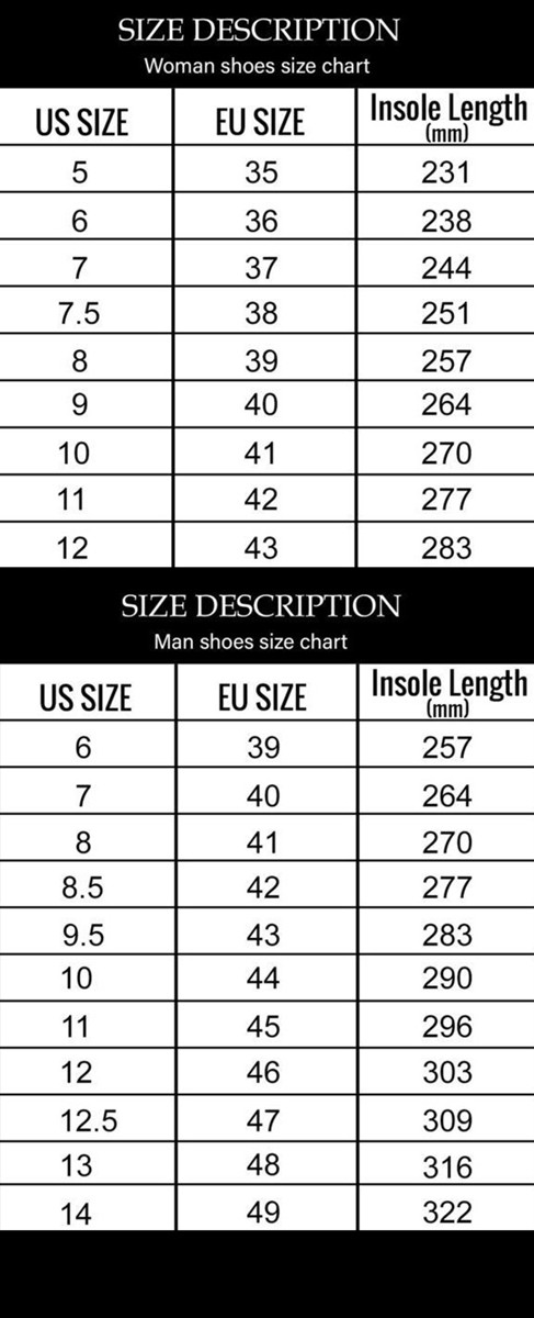 Jordan 13 Shoes Sizechart 1