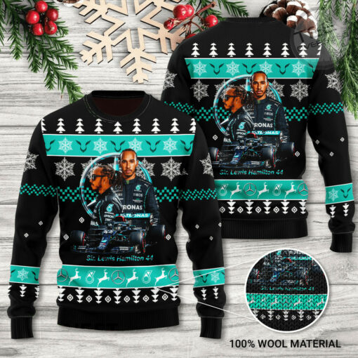 Lewis Hamilton F1 3D Ugly Sweater