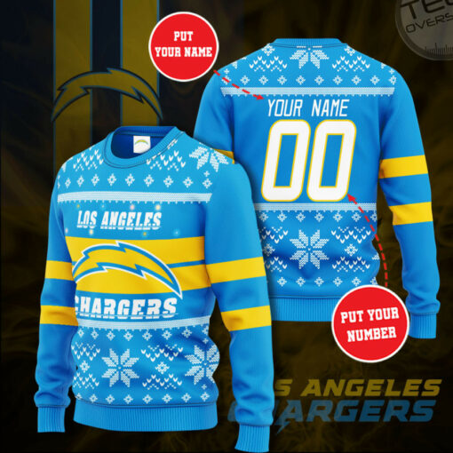 Los Angeles Chargers 3D sweater 01