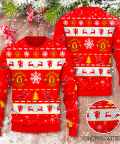 Manchester United 3D Ugly Christmas Sweater 2022